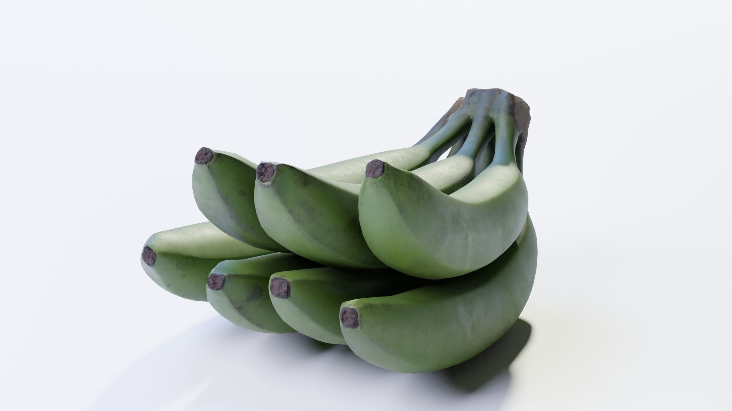 Photorealistic Banana 3D Model - Bunch-of-Seven Low-poly 3D model_3