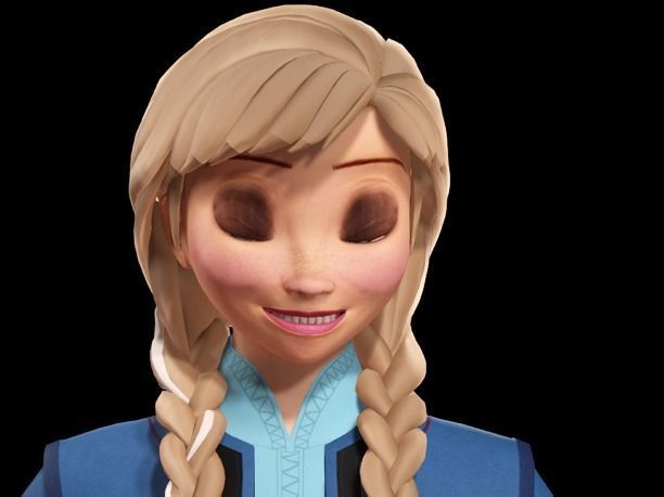Elsa and Anna Frozen - 3D Fully Rigged 3D model_13