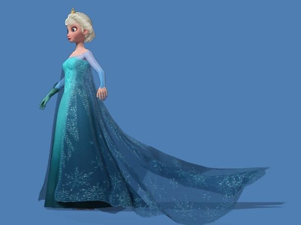 Elsa and Anna Frozen - 3D Fully Rigged 3D model_10