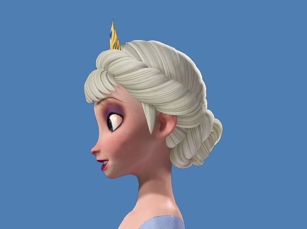 Elsa and Anna Frozen - 3D Fully Rigged 3D model_11