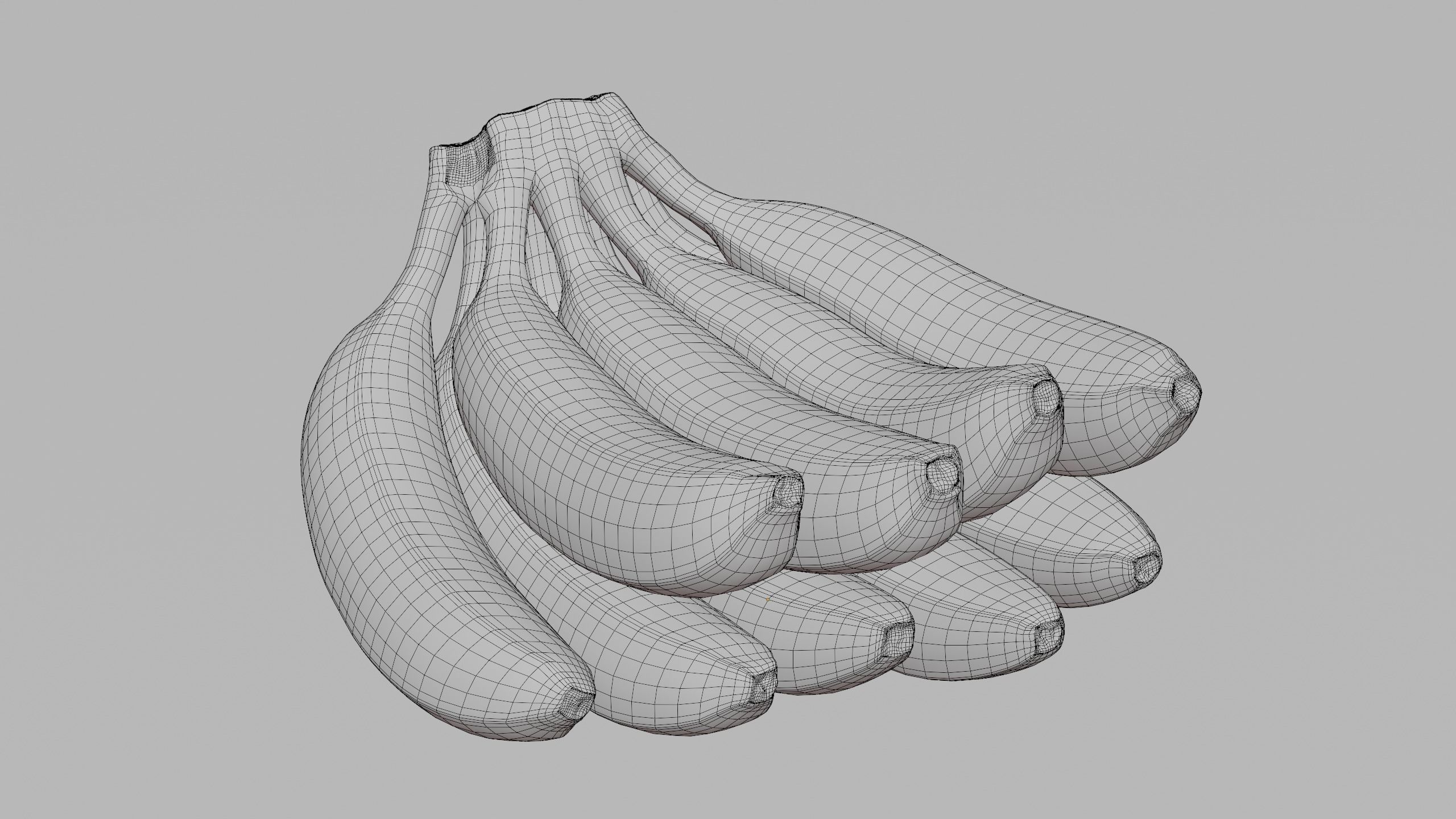 Photorealistic Banana 3D Model - Bunch-of-Nine Low-poly 3D model_6