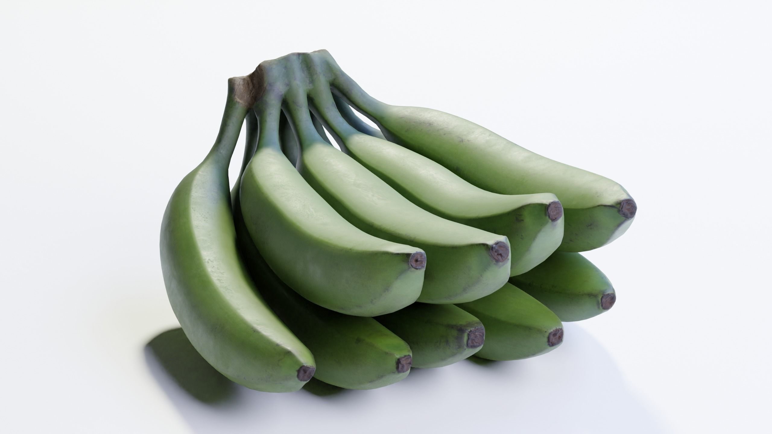 Photorealistic Banana 3D Model - Bunch-of-Nine Low-poly 3D model_5