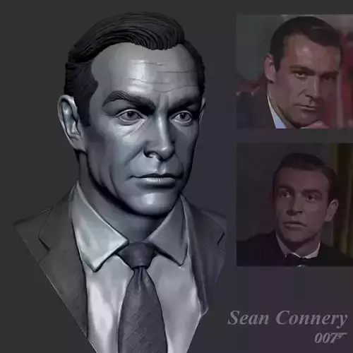 Sean Connery James Bond 3D print model