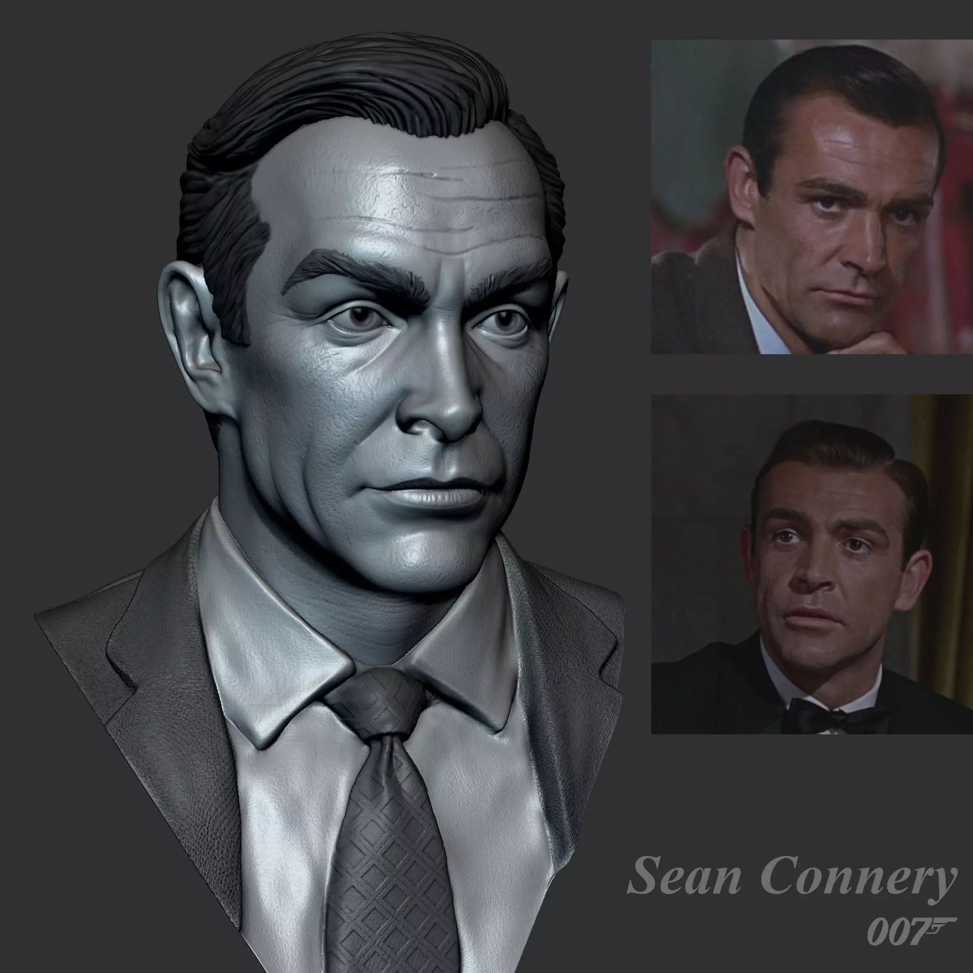 Sean Connery James Bond 3D print model_0