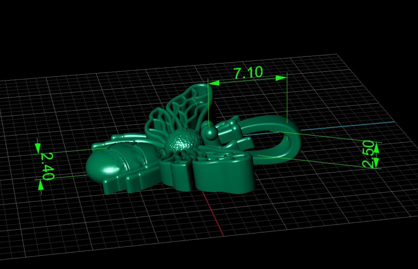 Fly insect bug pendant for 3d print 3D print model_3