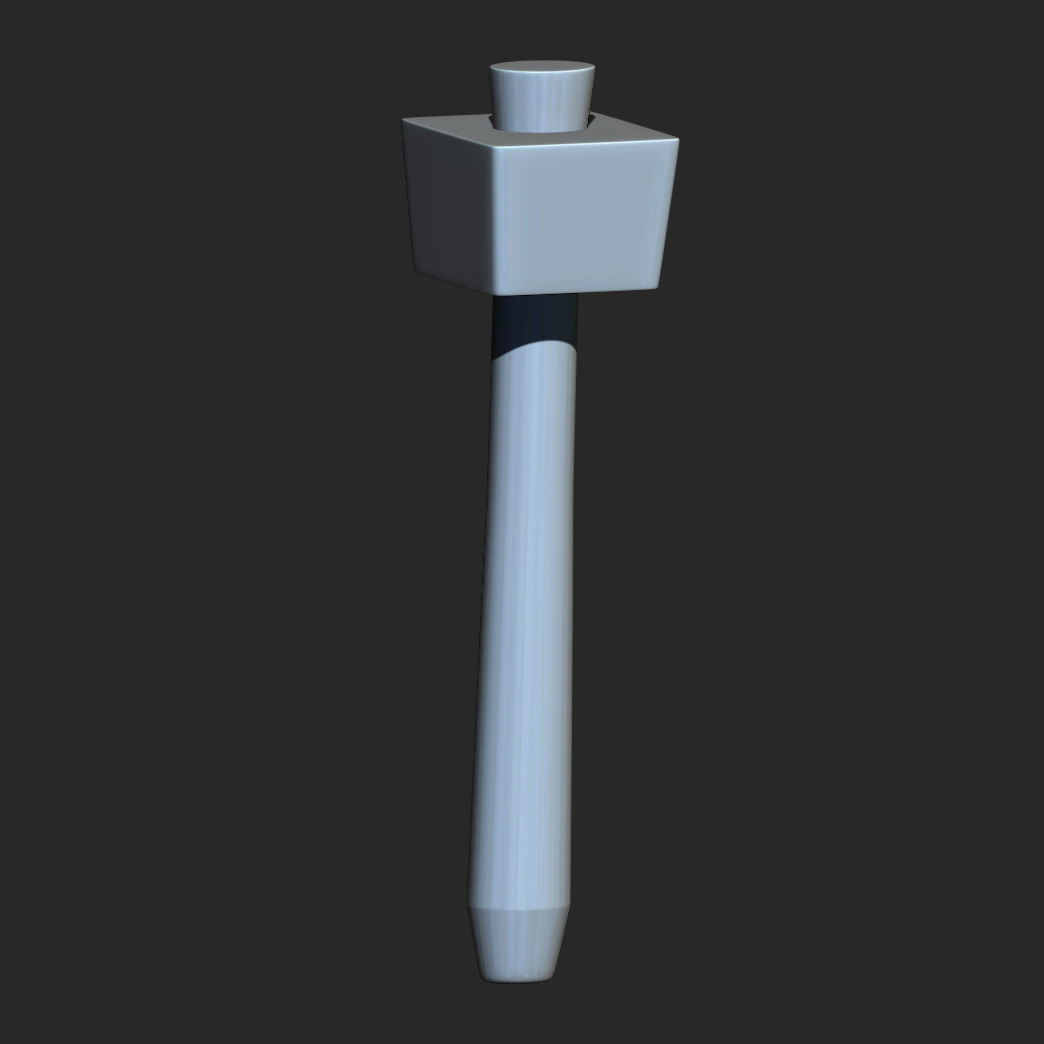 25 Hammer Base Mesh Low-poly 3D model_13
