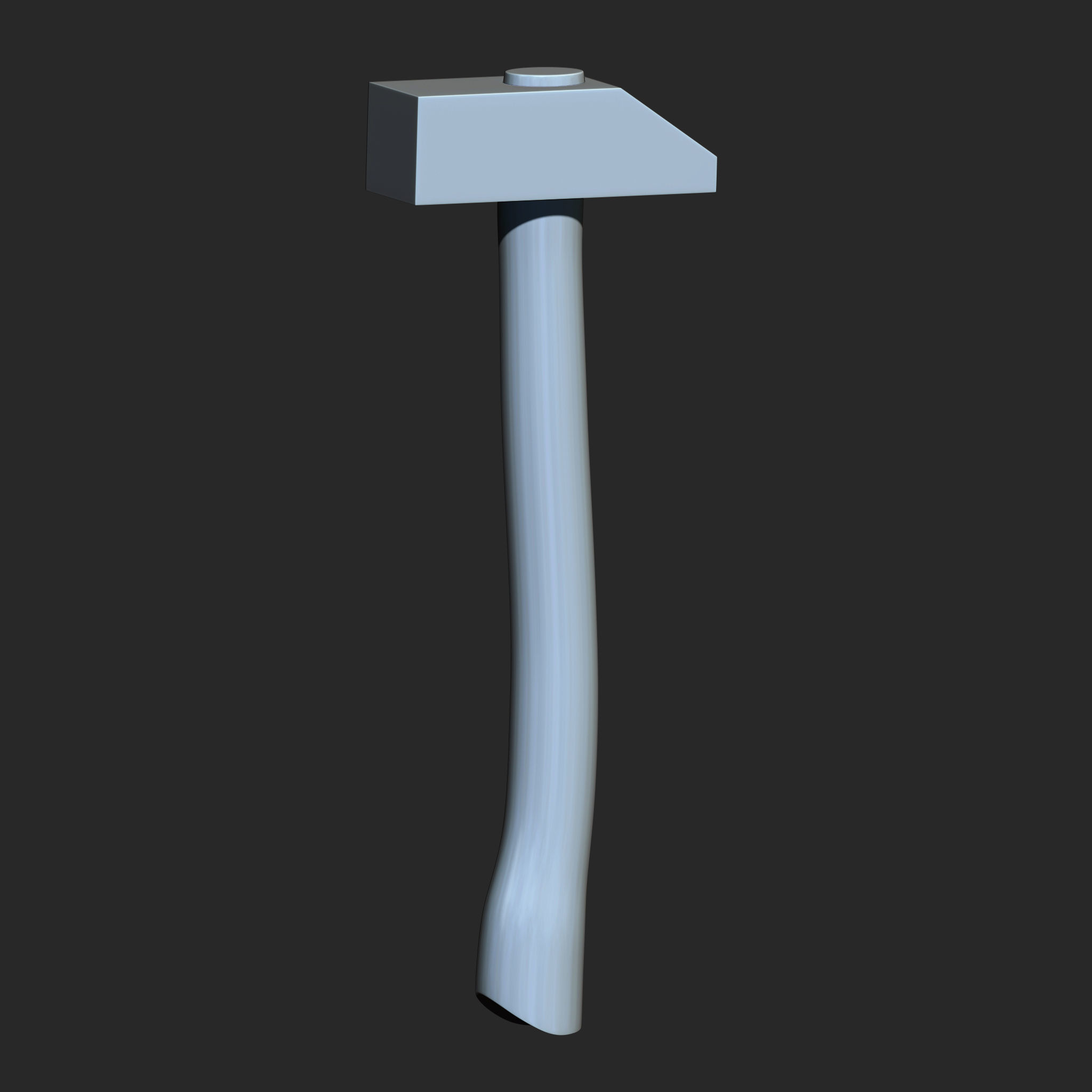 25 Hammer Base Mesh Low-poly 3D model_30
