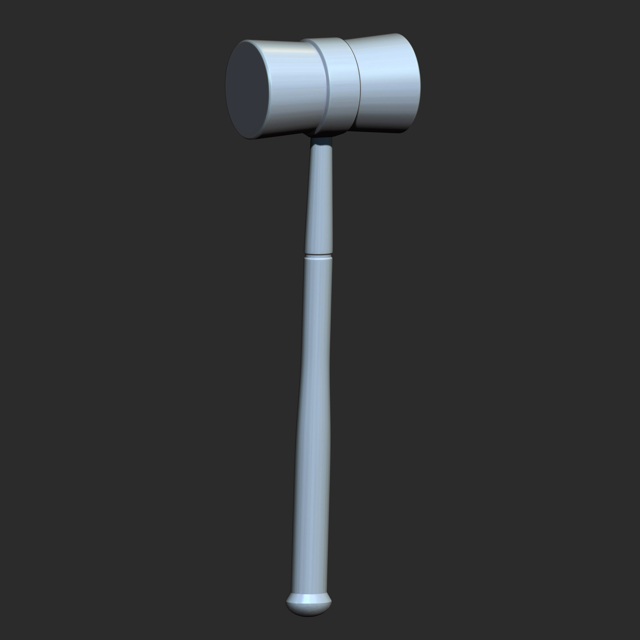 25 Hammer Base Mesh Low-poly 3D model_11