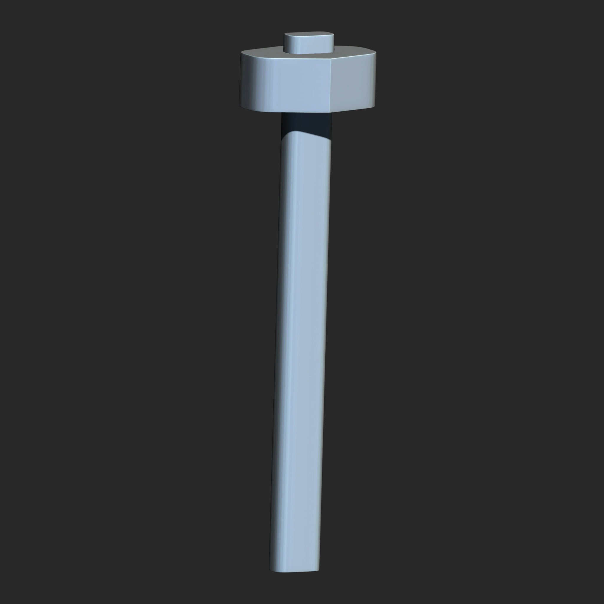 25 Hammer Base Mesh Low-poly 3D model_24