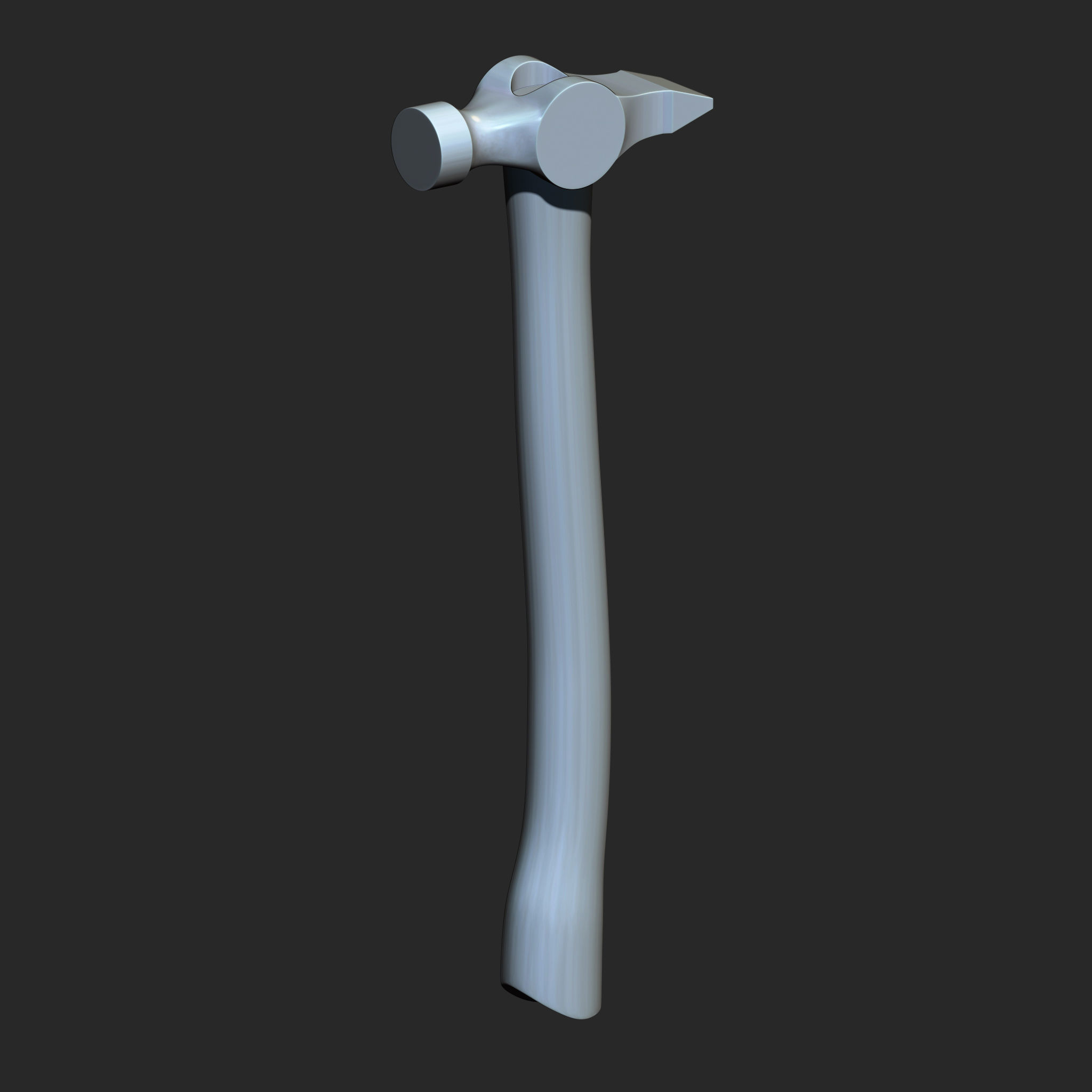 25 Hammer Base Mesh Low-poly 3D model_6