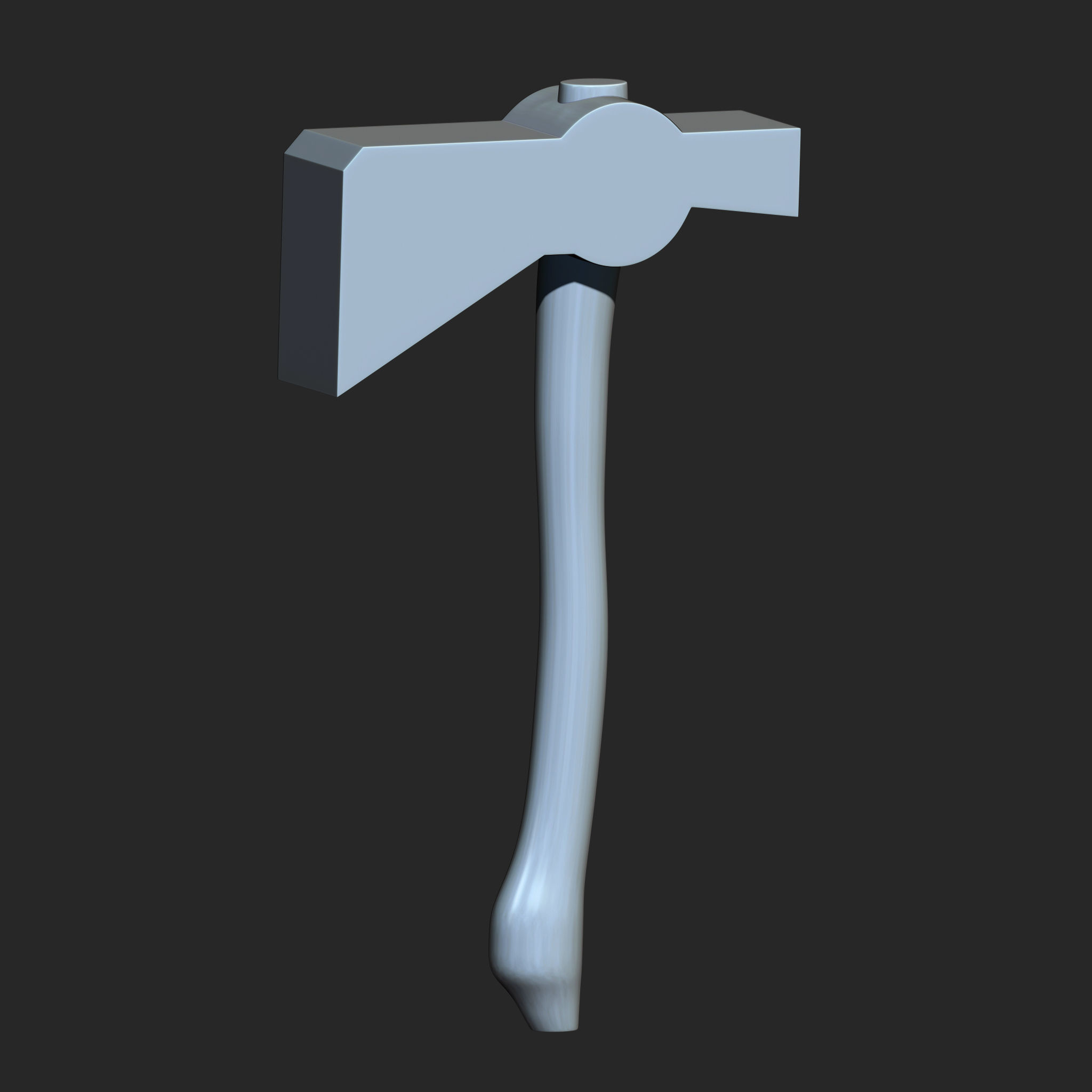 25 Hammer Base Mesh Low-poly 3D model_7