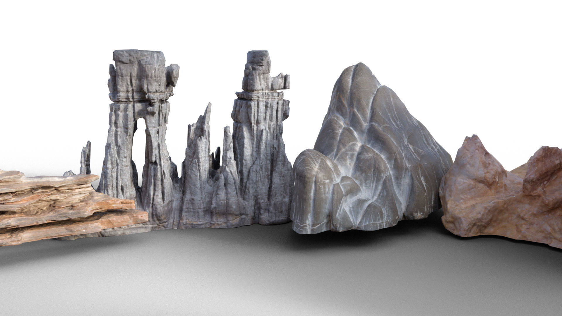 Mountains Package 3D model_4