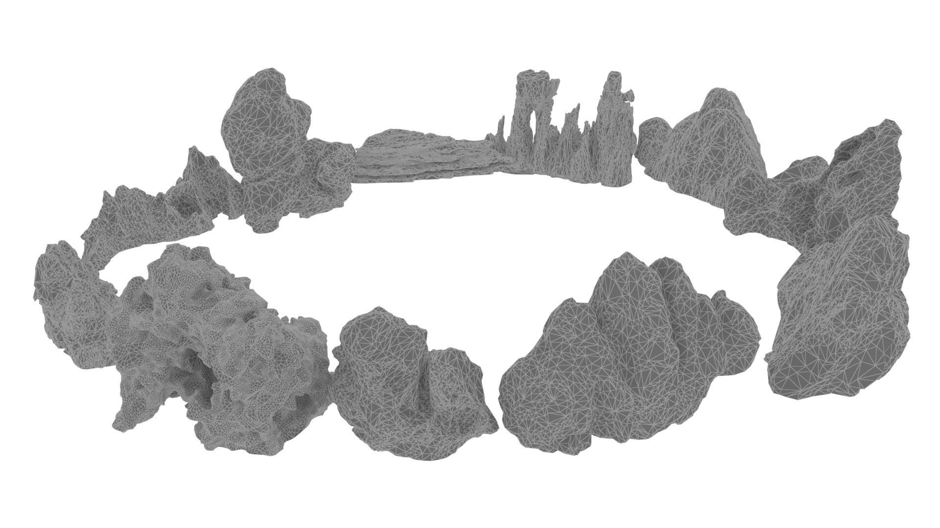 Mountains Package 3D model_9