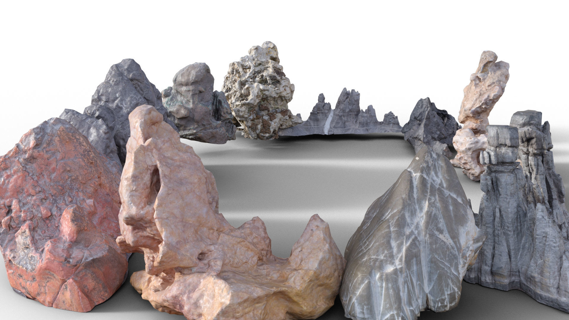 Mountains Package 3D model_10