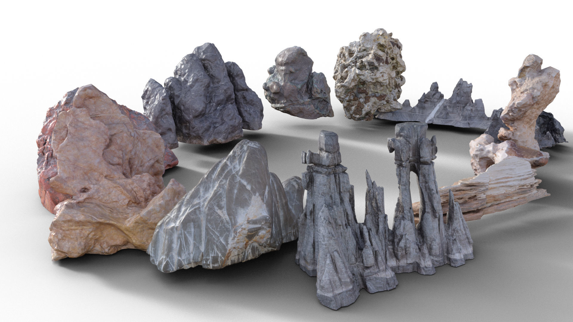 Mountains Package 3D model_1