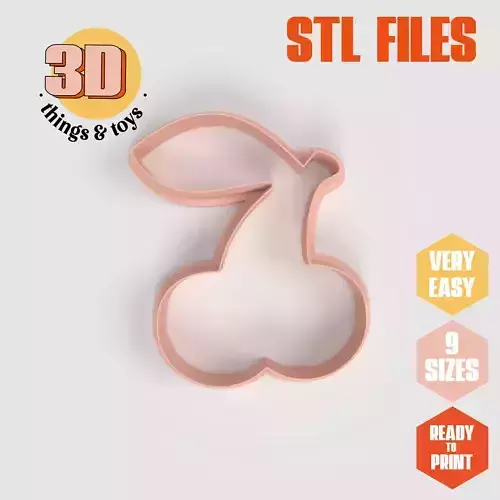 Cherry  Fruit  - Cookie Cutter  Clay - Many Size