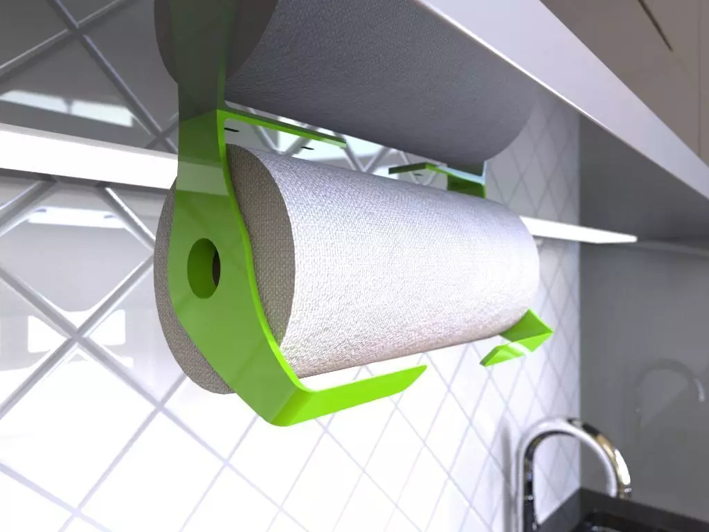 Kitchen paper towel roll holder 3D print model
