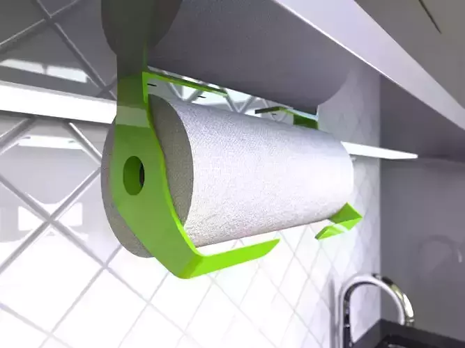Kitchen paper towel roll holder