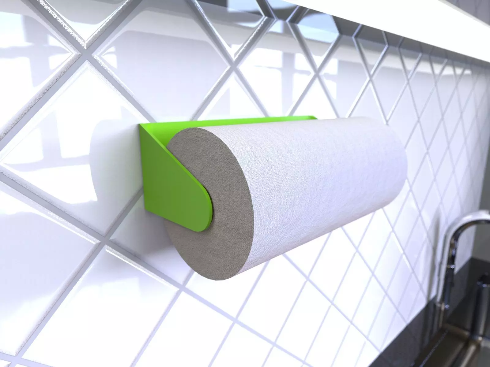 Kitchen paper towel roll holder 2 3D print model