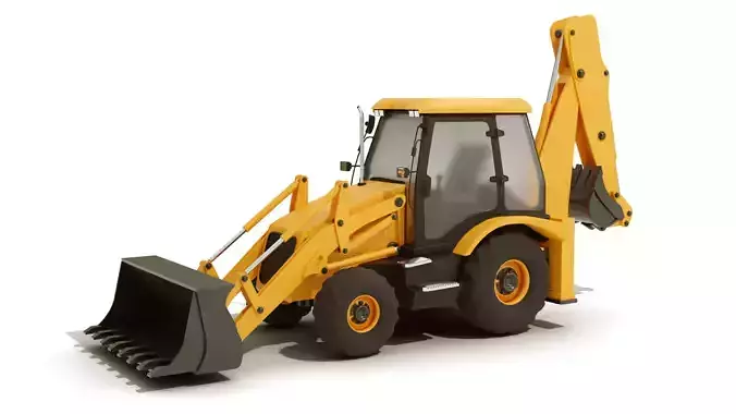 Backhoe Loader 3D Model