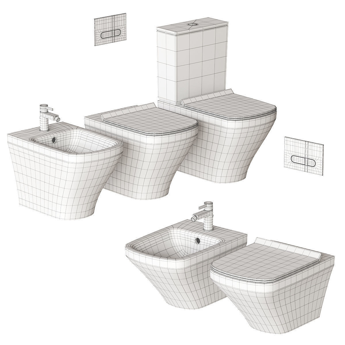 Duravit DuraStyle WC Full Set 3D model_4
