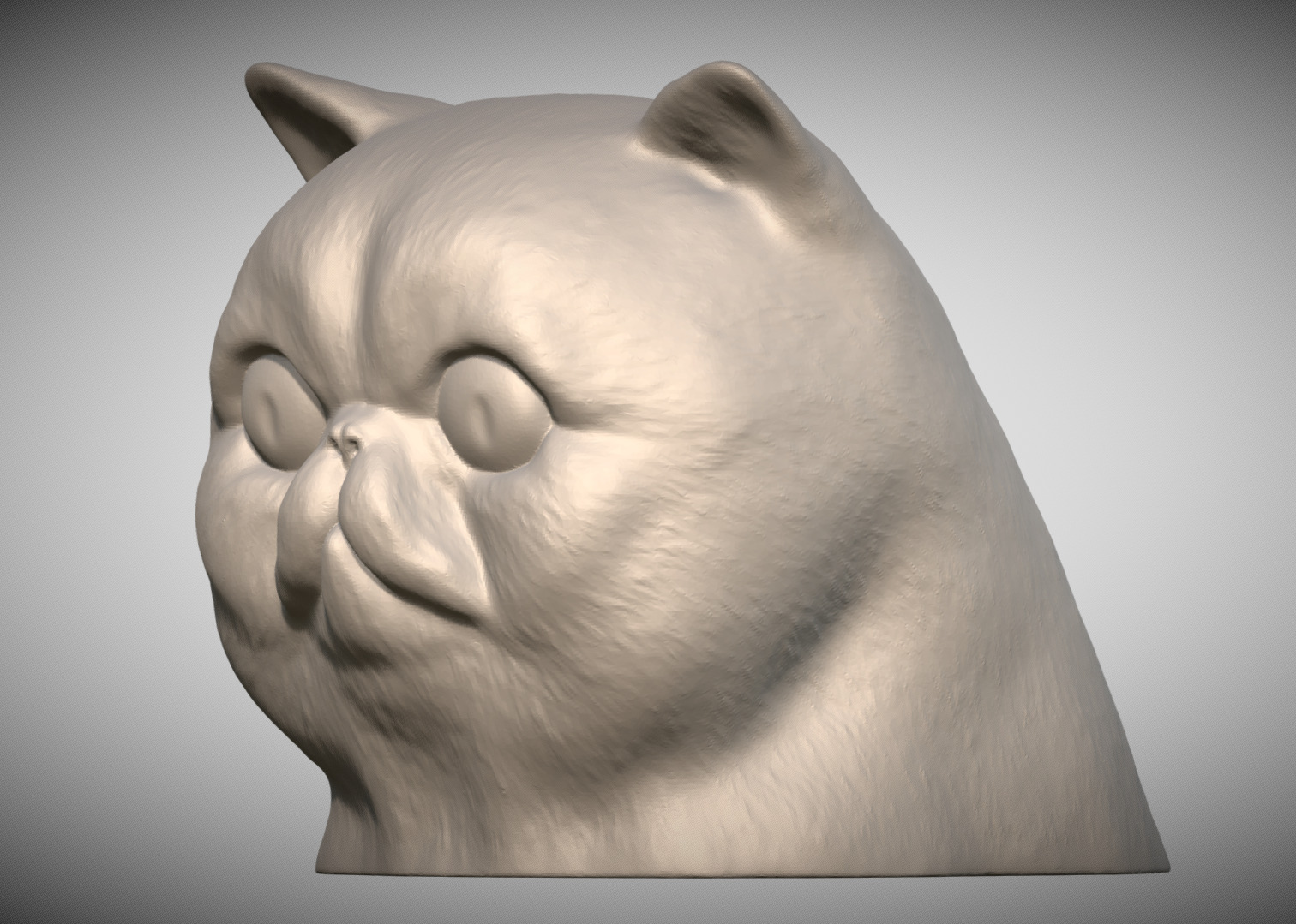 Exotic Shorthair cat head for 3D printing 3D print model_2