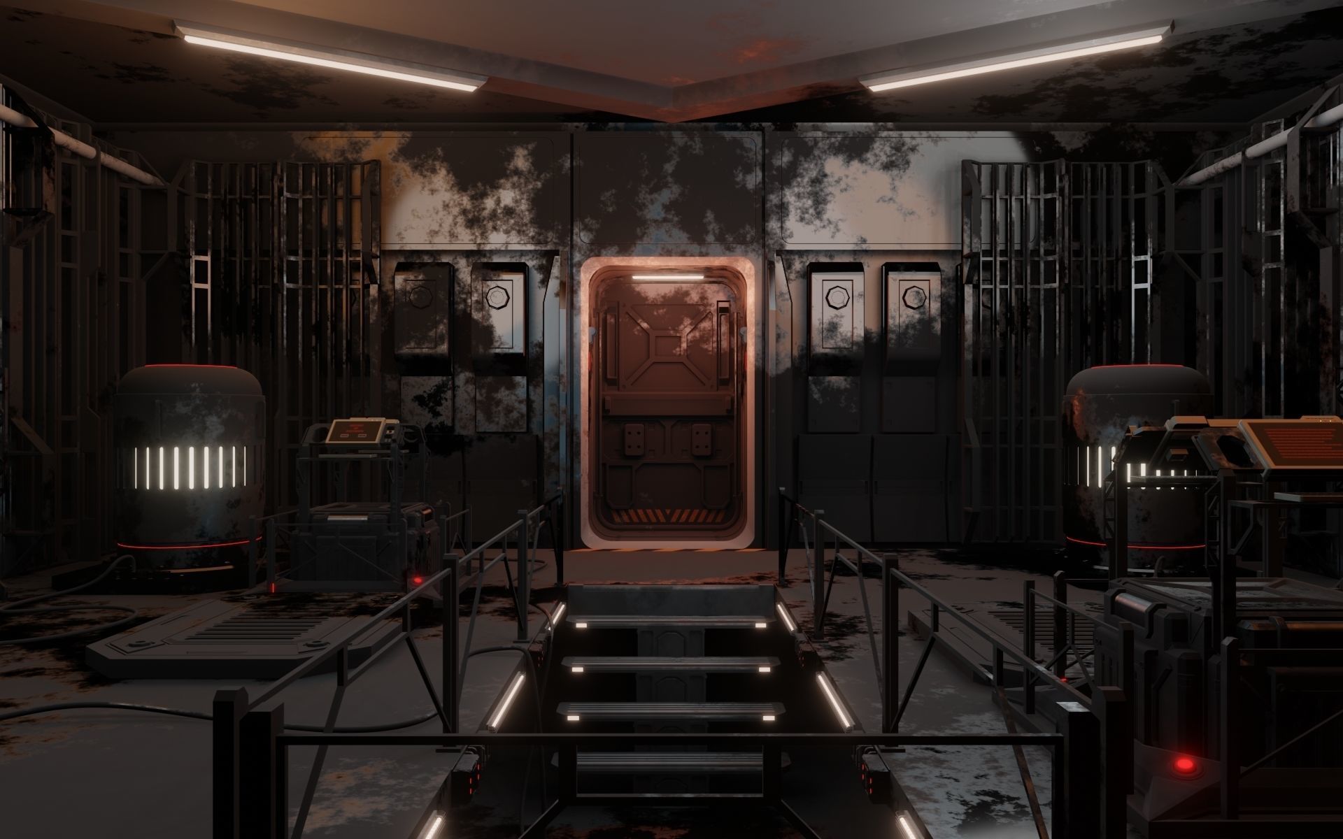Abandoned research station model 3D model