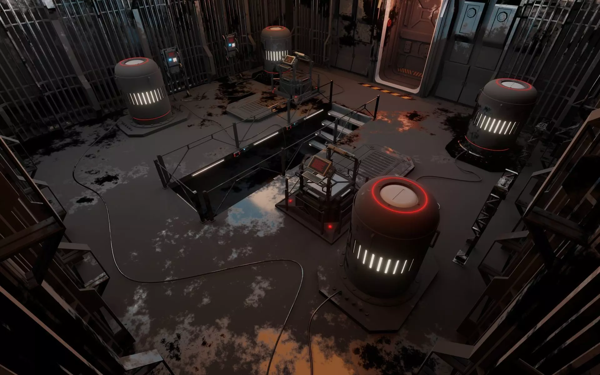 Abandoned research station model 3D model