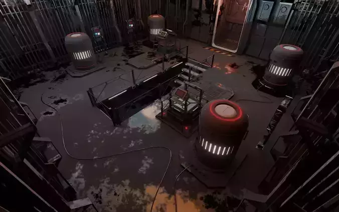 Abandoned research station model 3D model