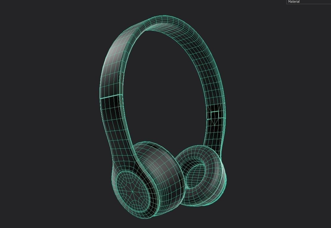 Bluetooth Headphone  M01 Low-poly 3D model_1