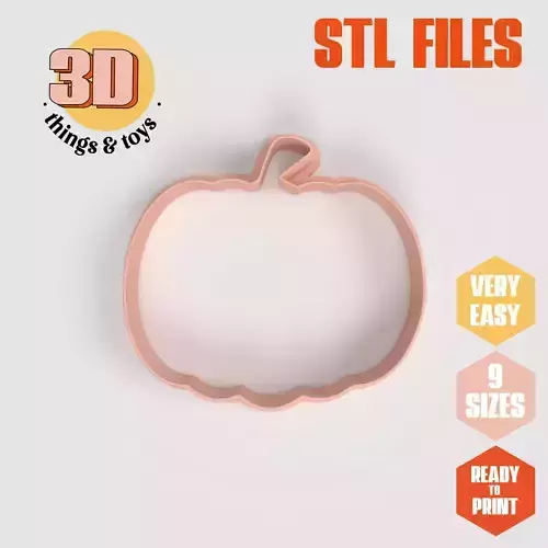 Pumpkin food- Cookie Cutter  Clay - Many Size