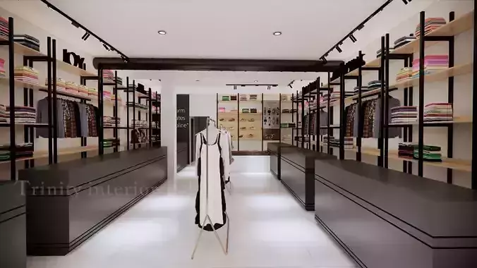 commercial interior project 3D model