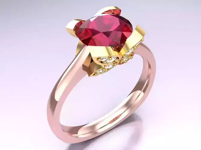 Oval stone ring - Womens  Rings - N182327