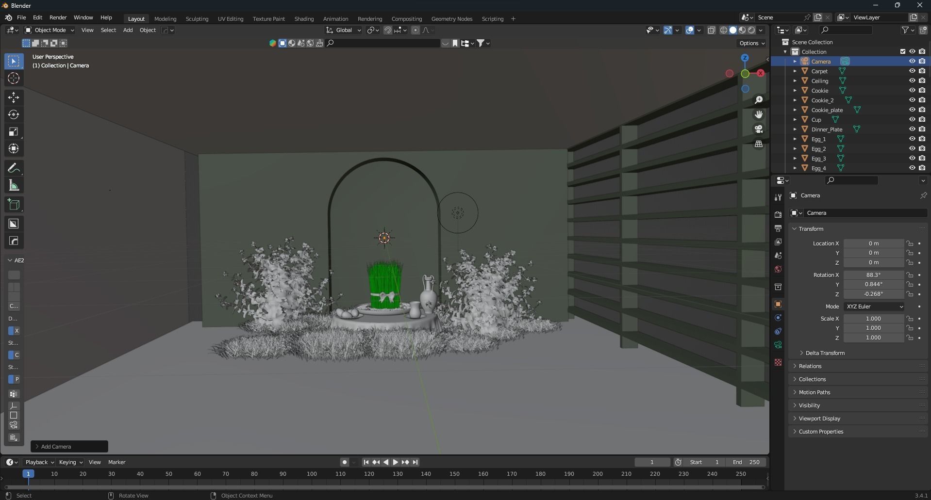 Samani - Nowruz Holiday Realistic scene 3D model_5