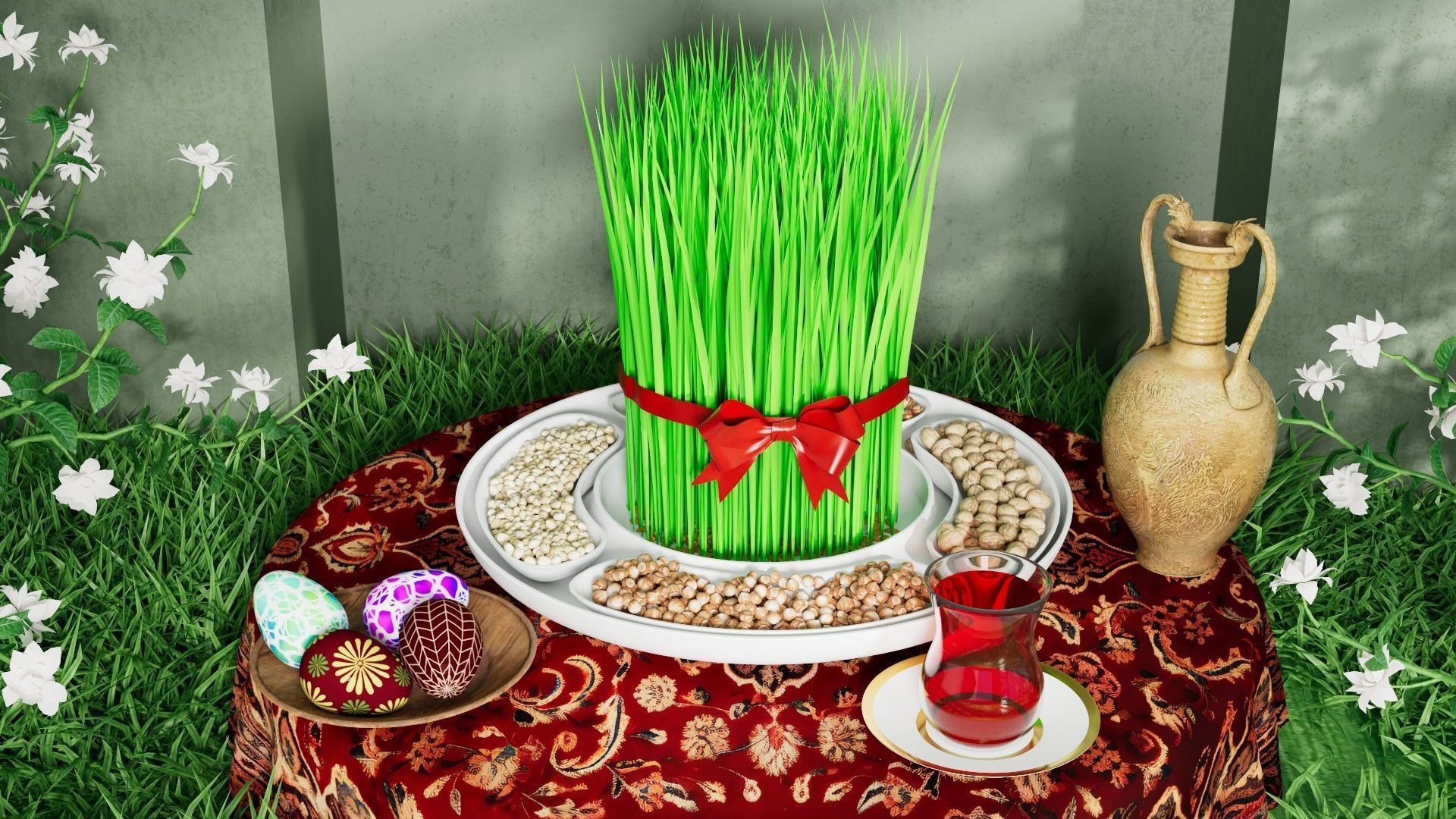 Samani - Nowruz Holiday Realistic scene 3D model_1