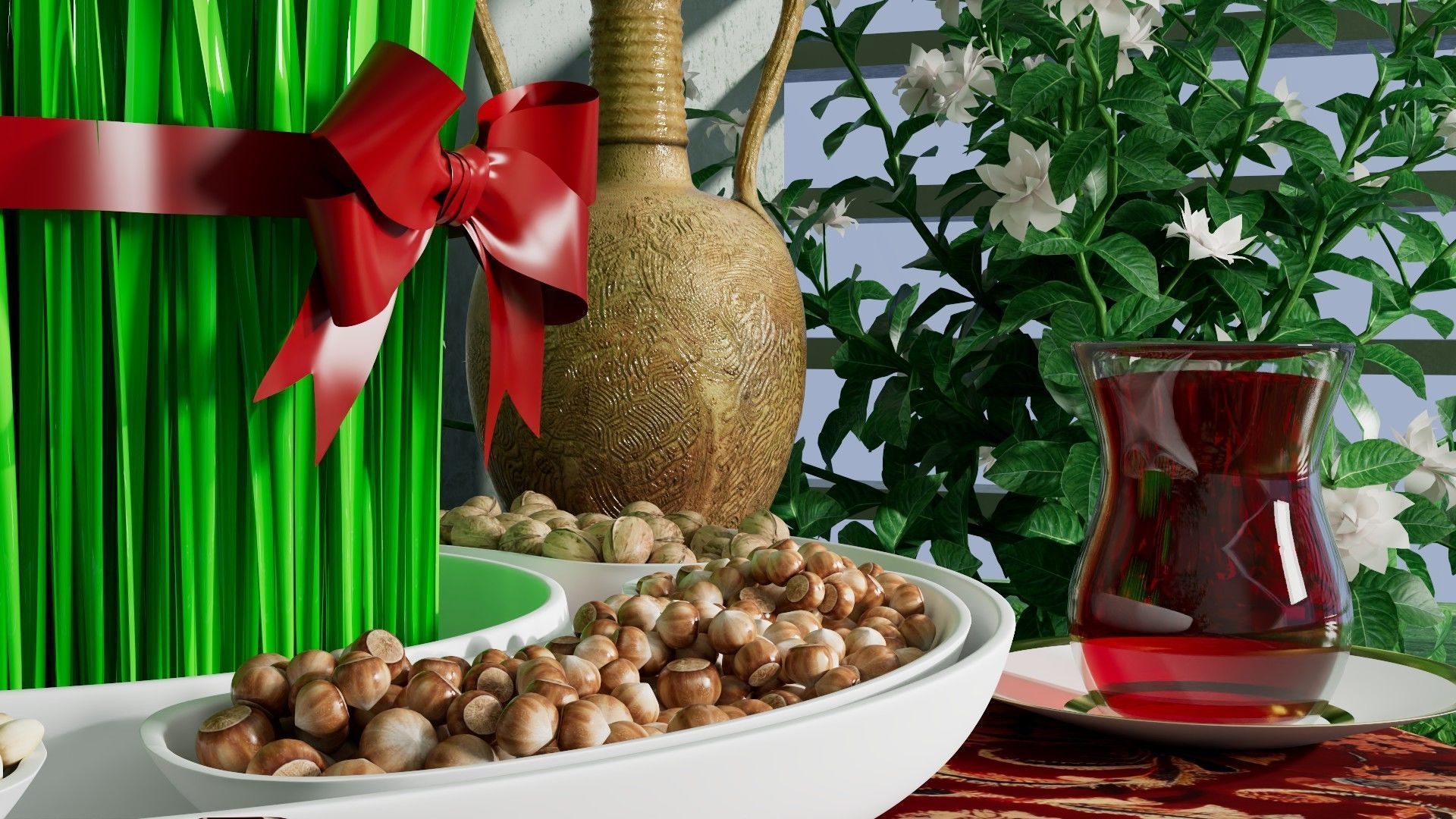 Samani - Nowruz Holiday Realistic scene 3D model_3