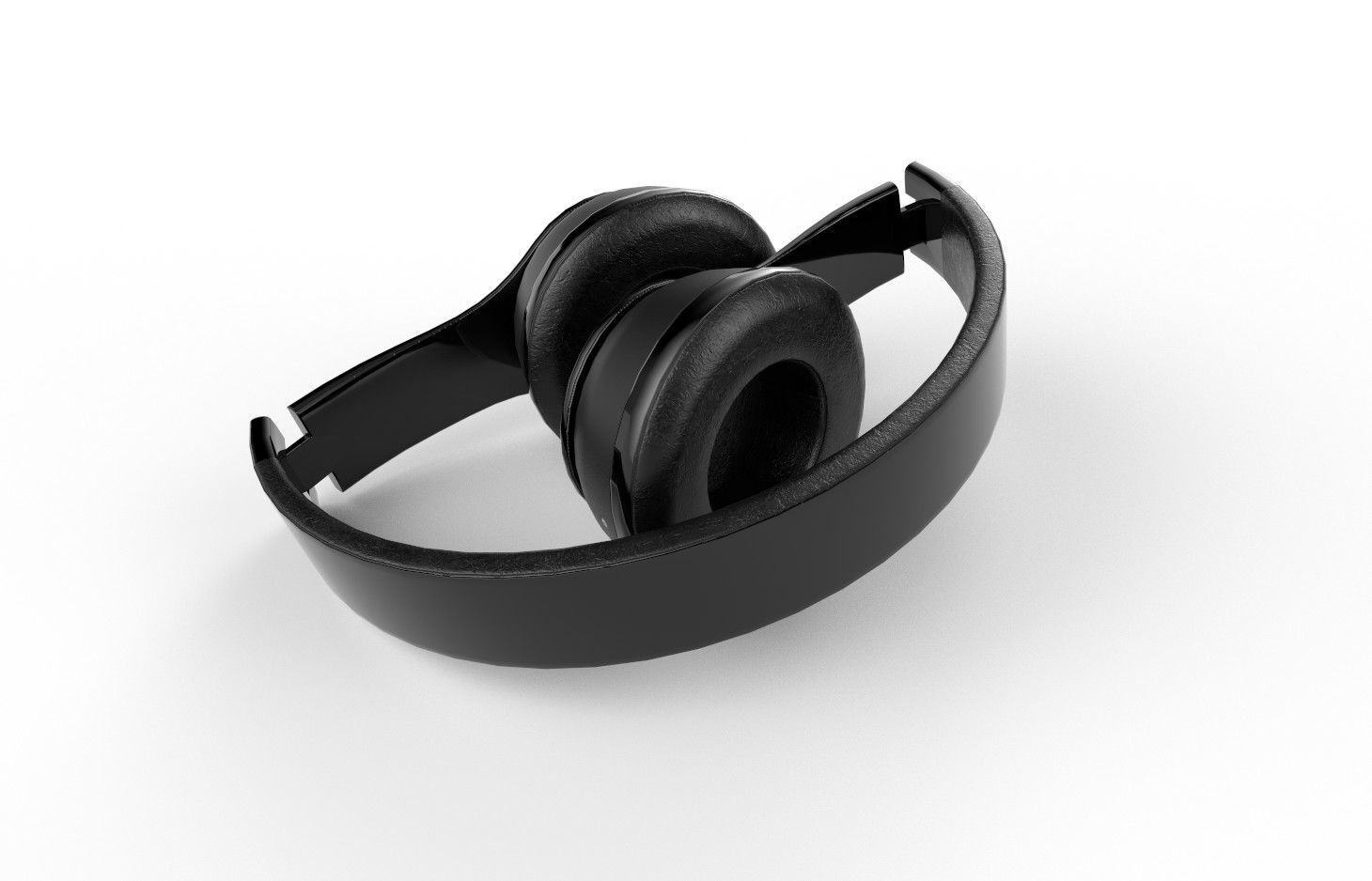 Bluetooth Headphone  M01b Low-poly 3D model_3