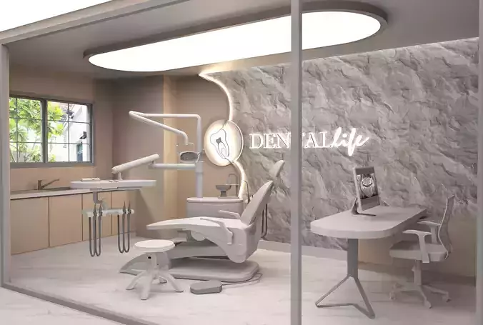 Dental Clinic Office Interior Scene