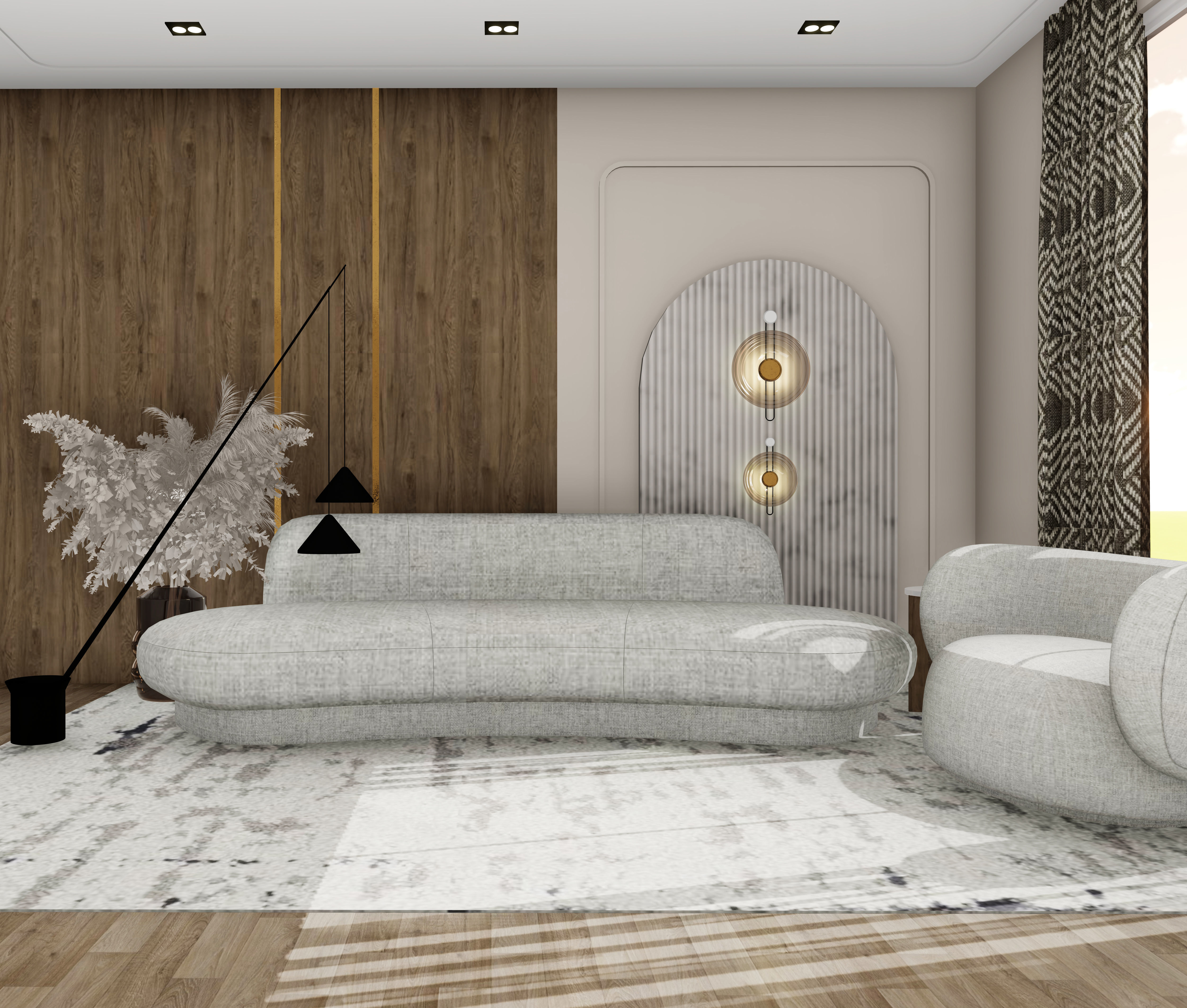 living room sofa 3D model_1