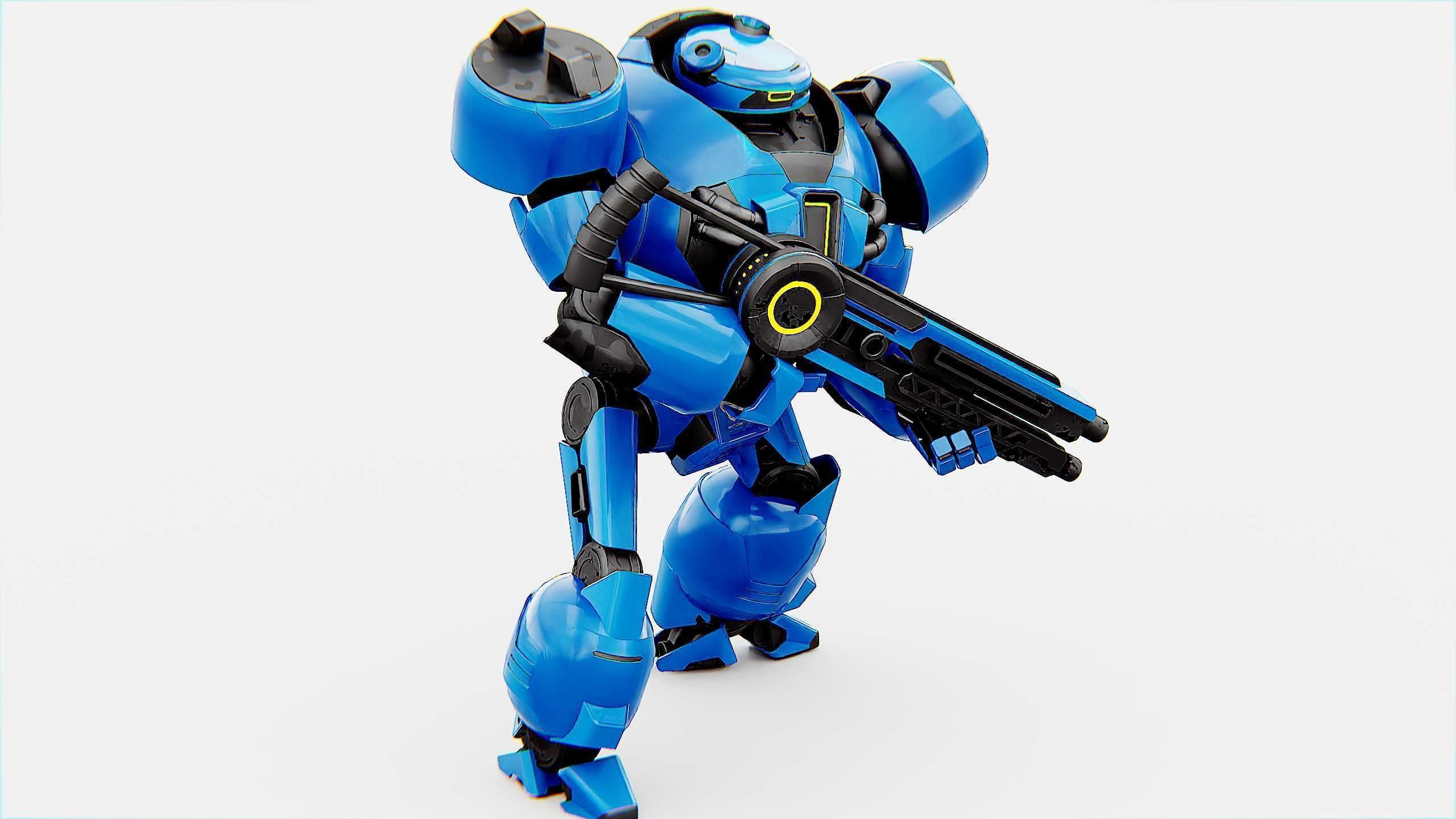 COMBAT DROID EREGON Rigged for Unreal Engine - Unity - MIXAMO  3D model_19