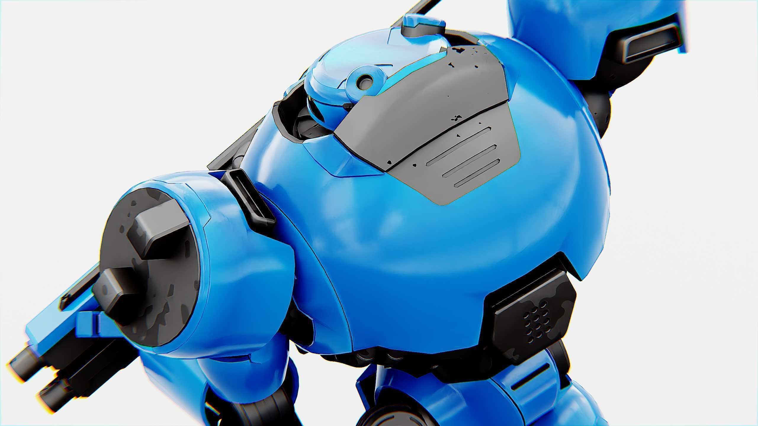 COMBAT DROID EREGON Rigged for Unreal Engine - Unity - MIXAMO  3D model_25