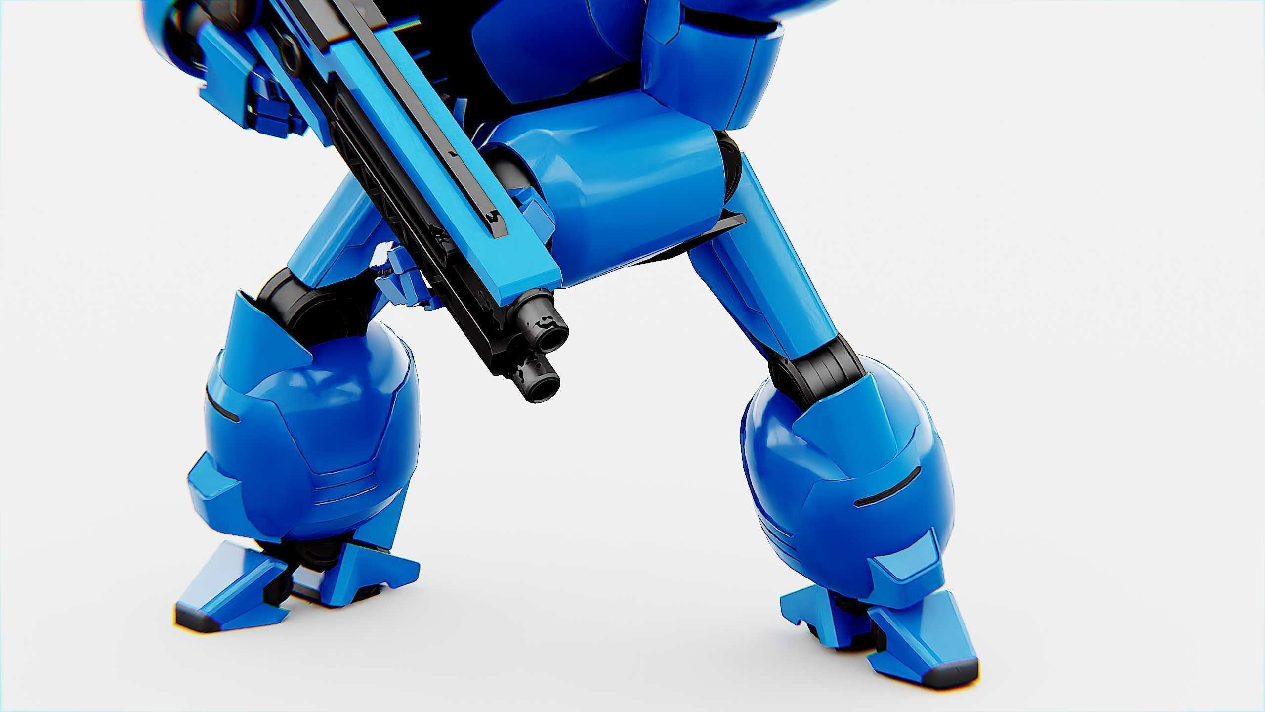 COMBAT DROID EREGON Rigged for Unreal Engine - Unity - MIXAMO  3D model_27