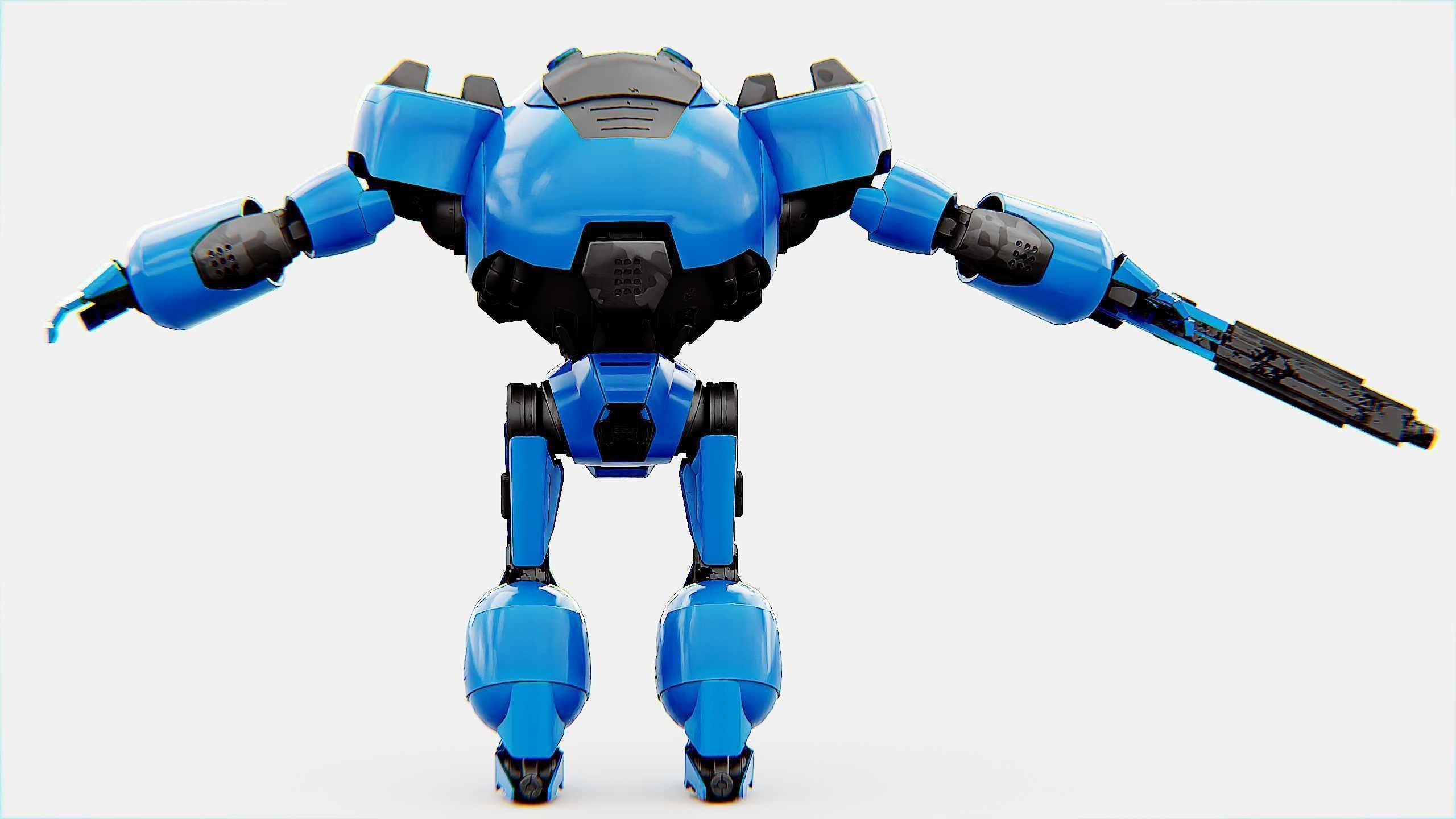 COMBAT DROID EREGON Rigged for Unreal Engine - Unity - MIXAMO  3D model_31