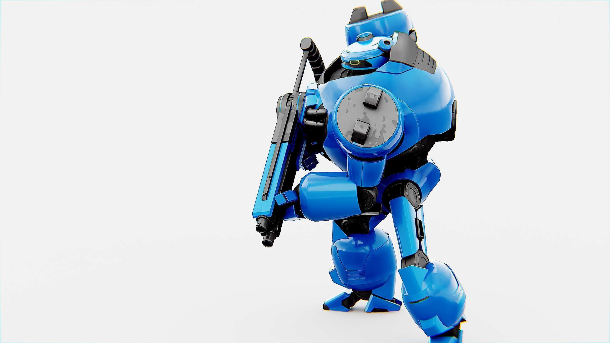 COMBAT DROID EREGON Rigged for Unreal Engine - Unity - MIXAMO  3D model_6
