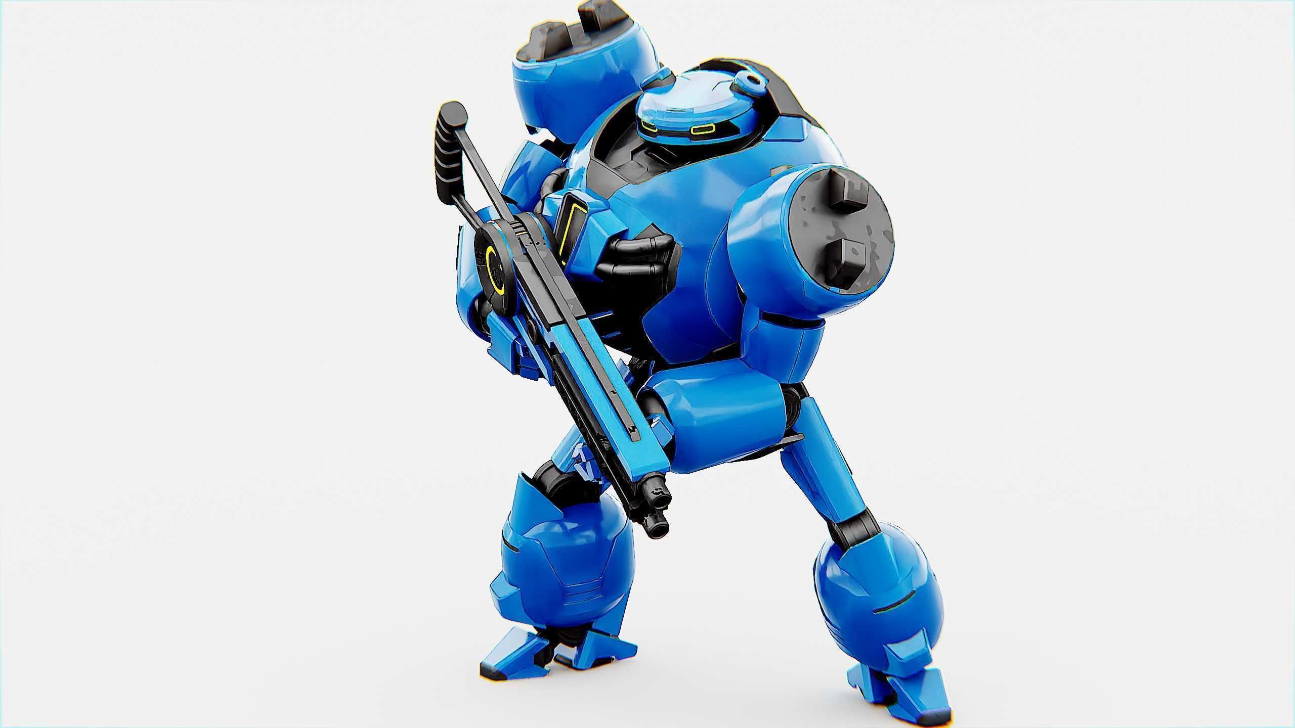 COMBAT DROID EREGON Rigged for Unreal Engine - Unity - MIXAMO  3D model_3