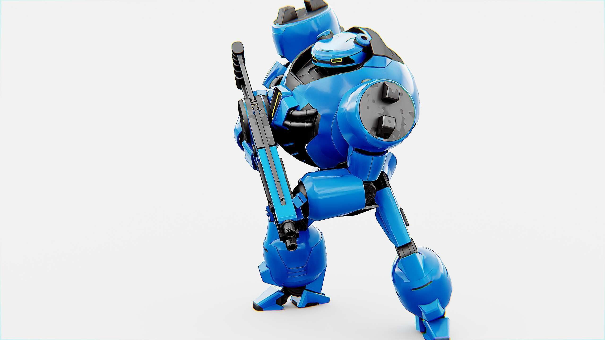 COMBAT DROID EREGON Rigged for Unreal Engine - Unity - MIXAMO  3D model_4