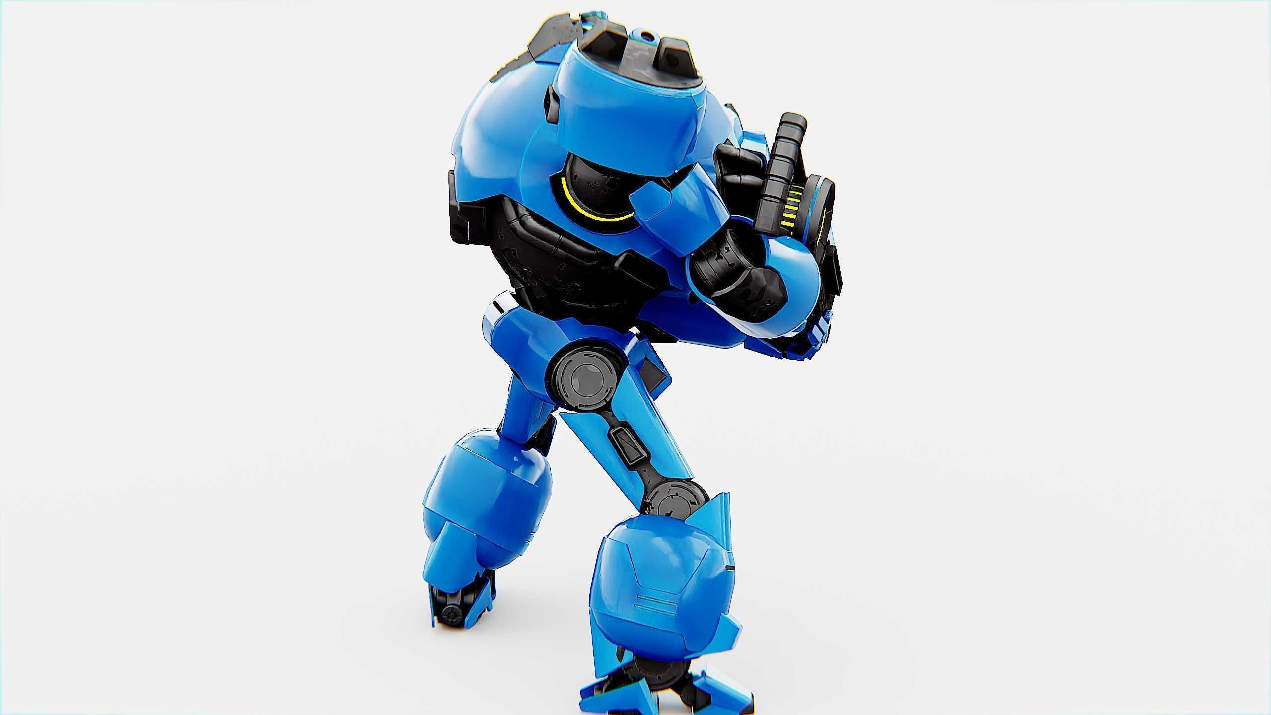 COMBAT DROID EREGON Rigged for Unreal Engine - Unity - MIXAMO  3D model_16