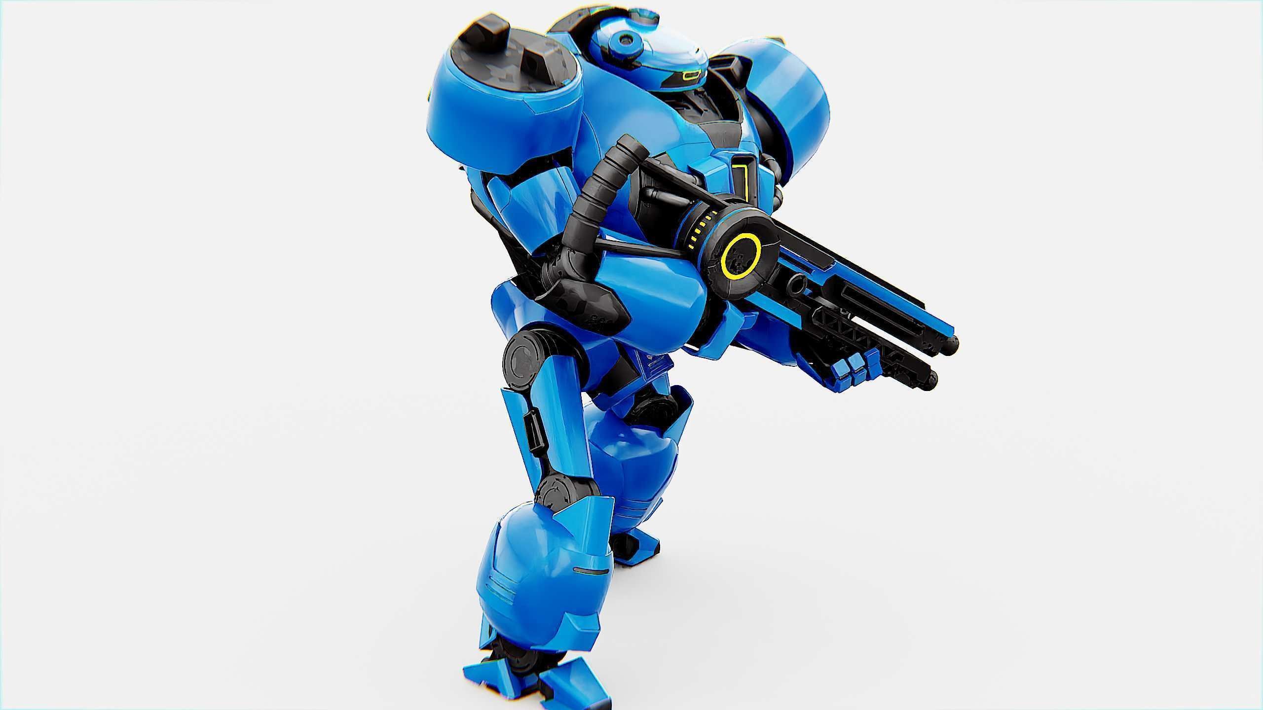 COMBAT DROID EREGON Rigged for Unreal Engine - Unity - MIXAMO  3D model_18