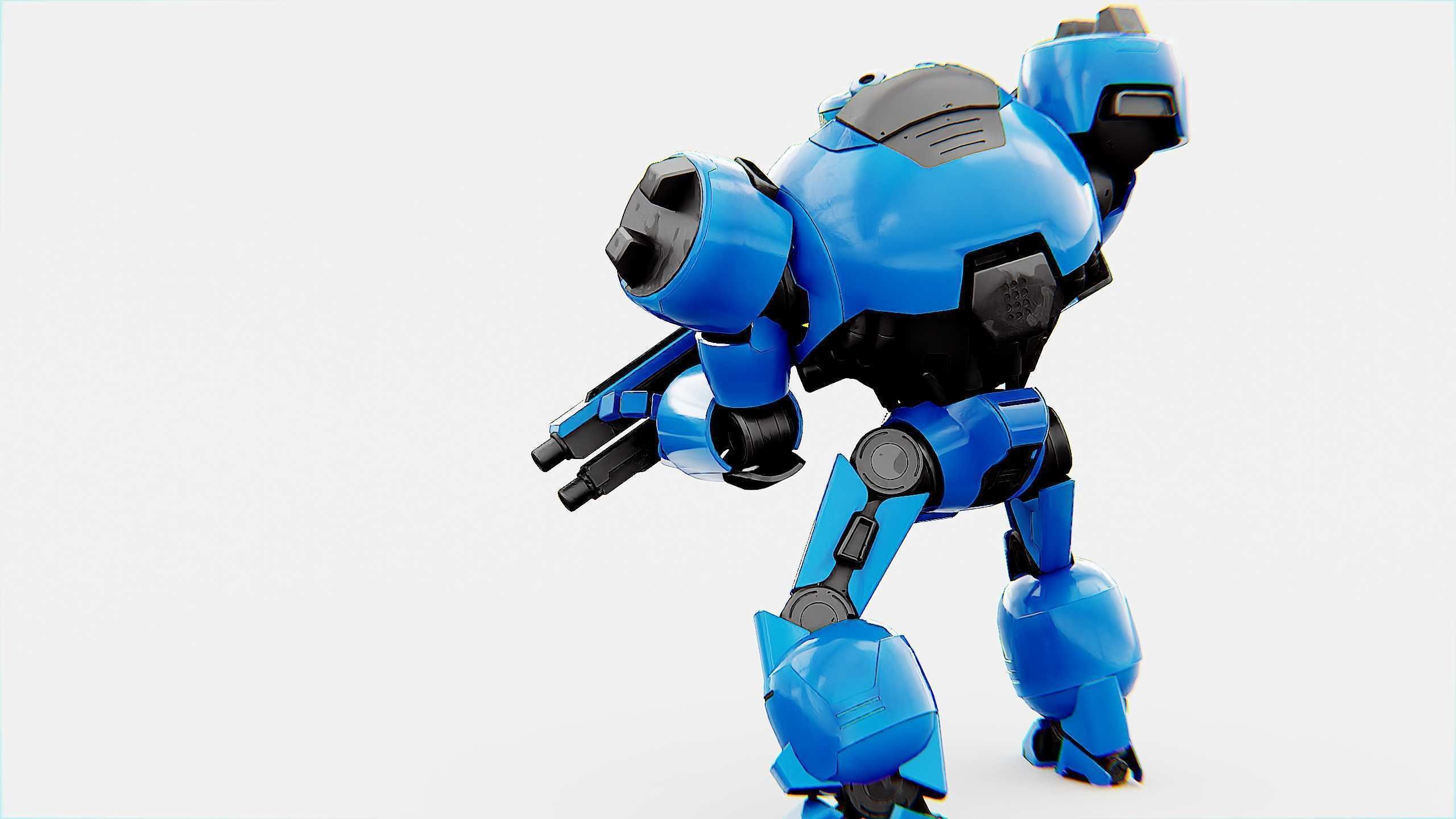 COMBAT DROID EREGON Rigged for Unreal Engine - Unity - MIXAMO  3D model_9