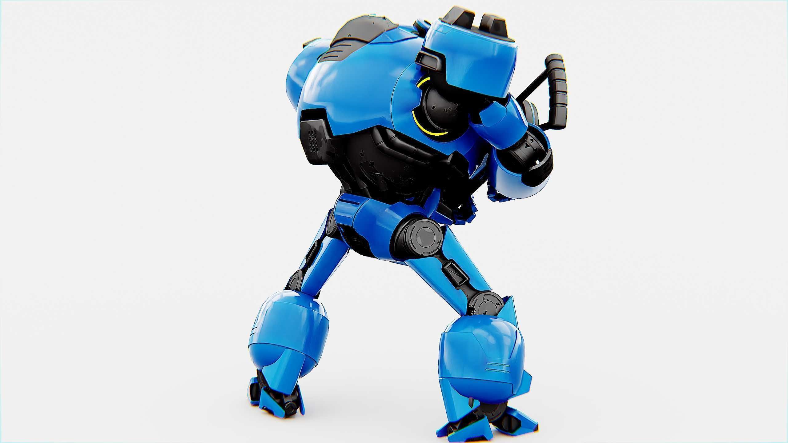 COMBAT DROID EREGON Rigged for Unreal Engine - Unity - MIXAMO  3D model_14